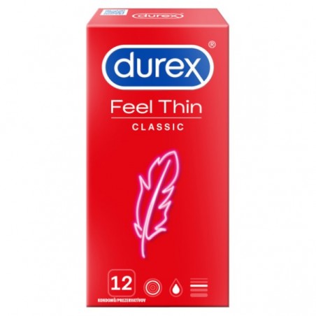 Durex Feel Thin Classic 12 szt. - prezerwatywy