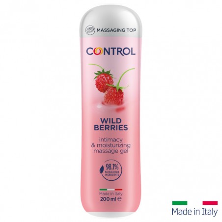 Control Wild Berries 200 ml - żel intymny, do masażu poziomkowy
