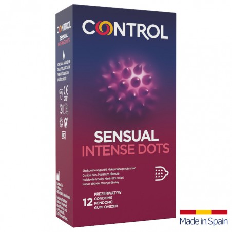 Control Sensual Intense Dots 12 szt. - prezerwatywy z wypustkami